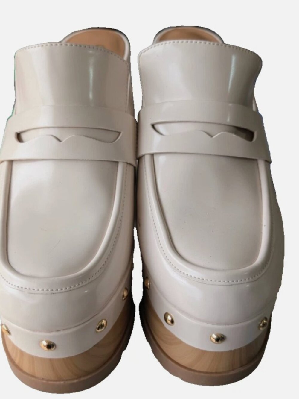 Jessica Simpson Hunyie Platform Loafer Clogs Beige Cream Women's Size 10 - Picture 3 of 5